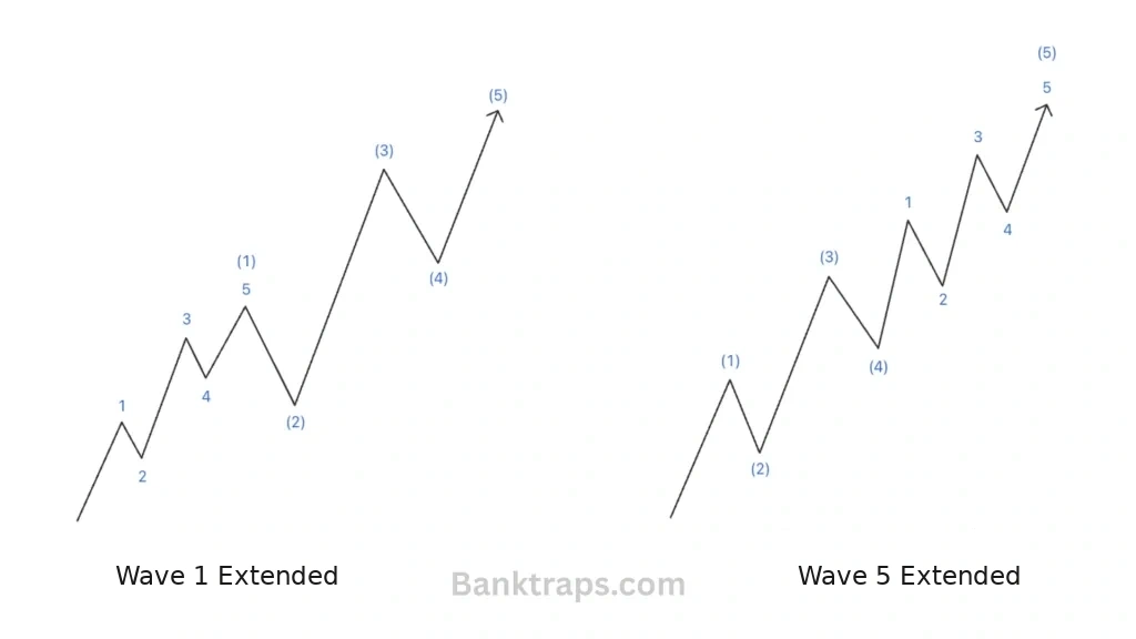 Wave 1 extension and wave 5 extension